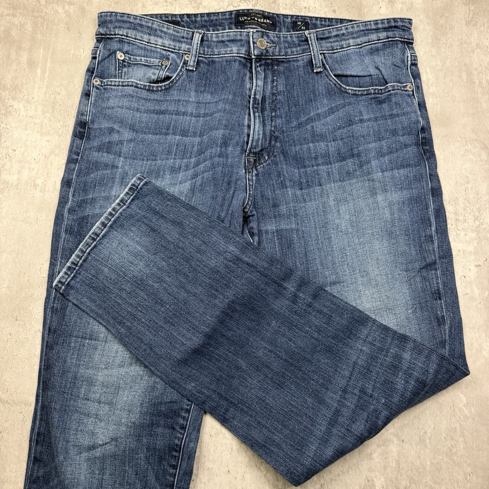 Lucky Brand 221 Original Straight Jeans Mens Size 36x32 Blue Denim Dark Wash
